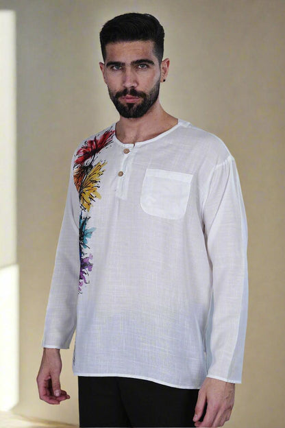 Water Colour Wild Floral Harmony Kurta