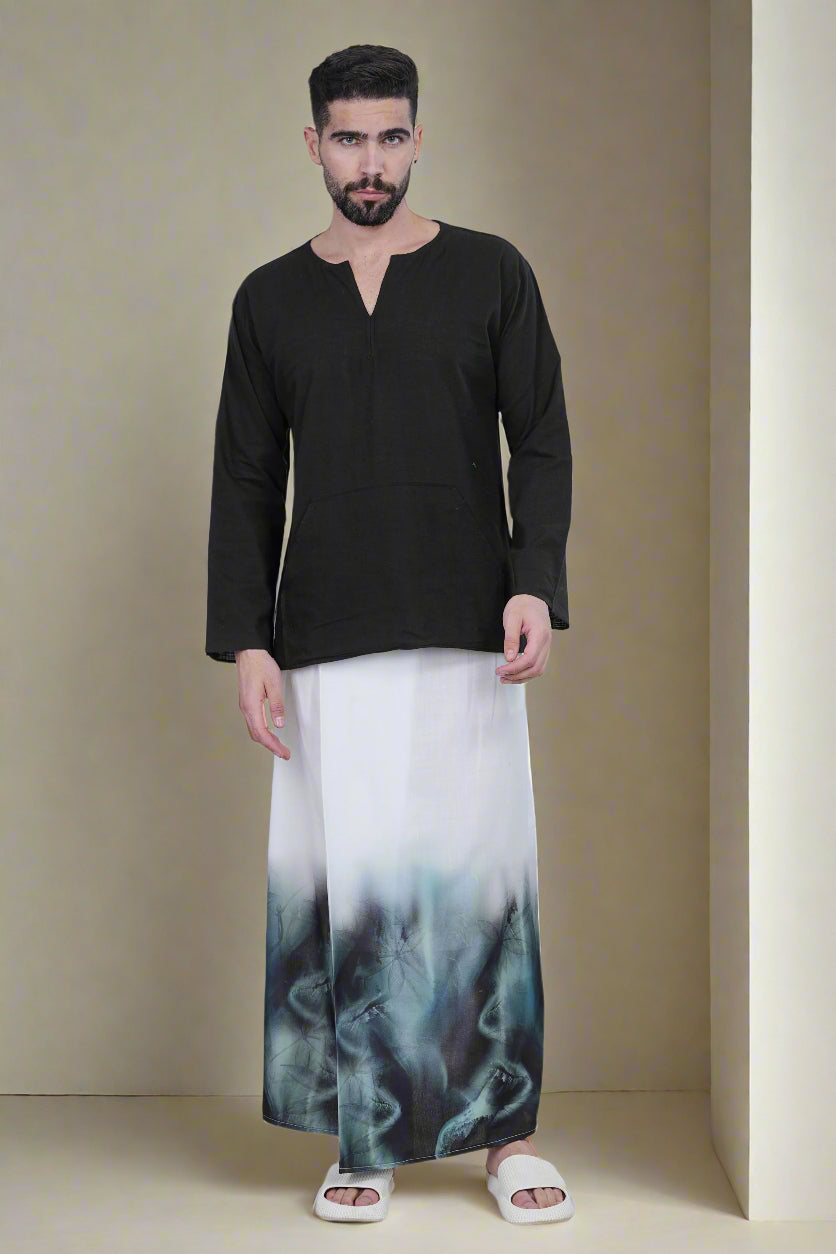 Midnight Mist Ensemble Pajama Lungi Kurta Set