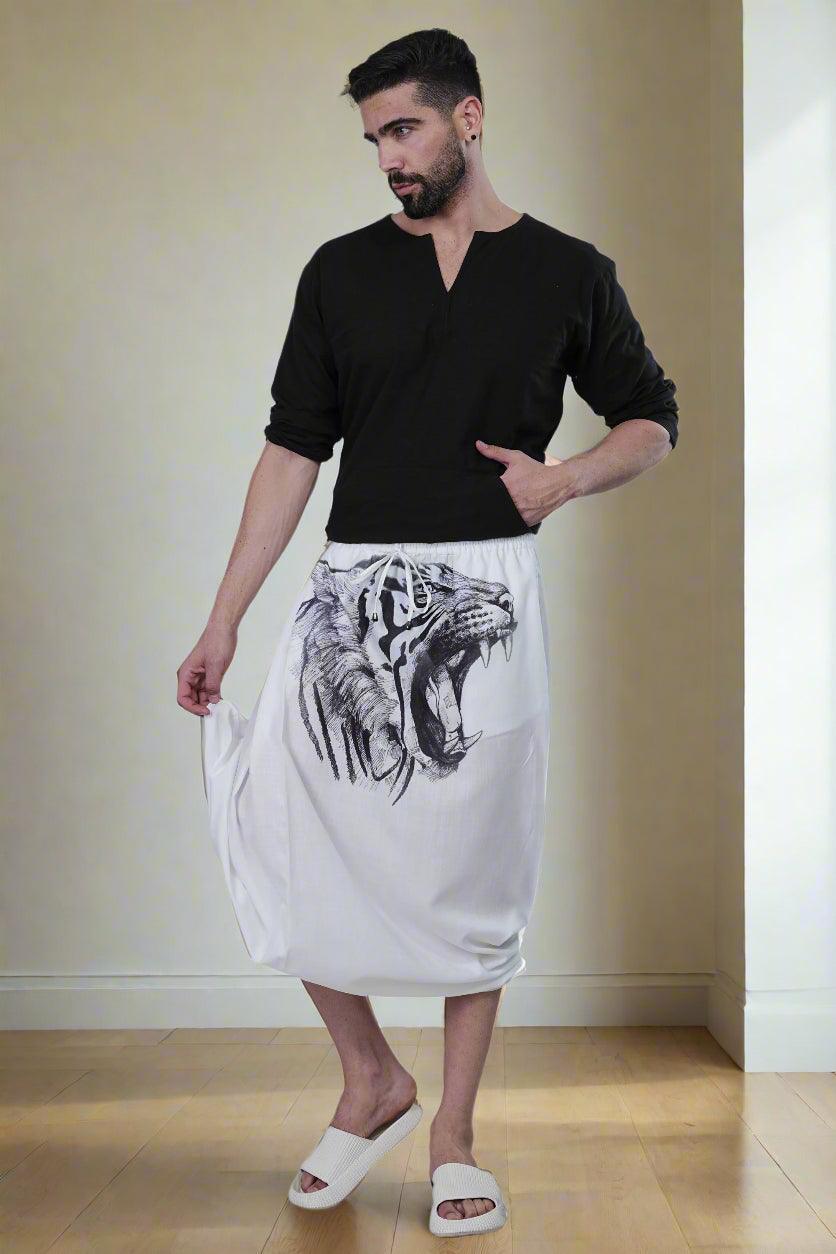 Lion Print PajamaLungi - Nirmal Online