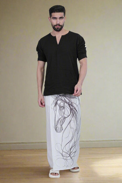 Horse Digital Print PajamaLungi