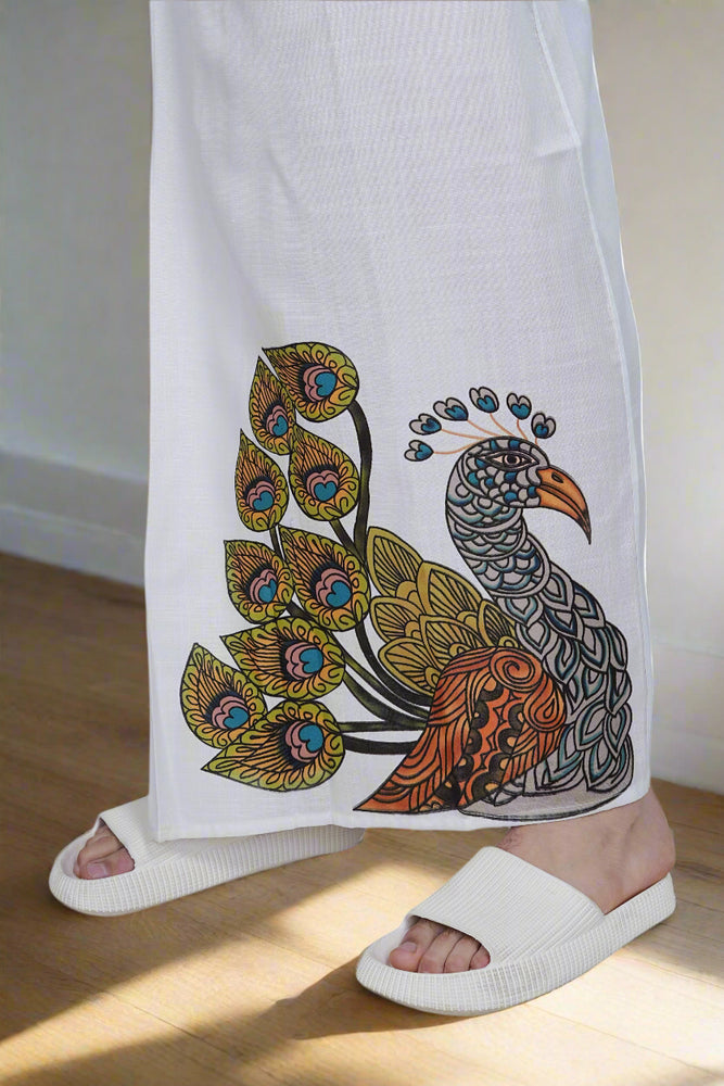 
                      
                        Peacock Print Pajama Lungi
                      
                    