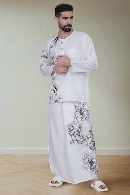 Floral Digital Printed PajamaLungi