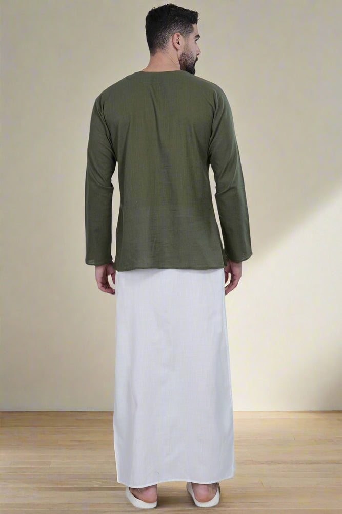 
                      
                        Serene Lotus Ensemble Pajama Lungi kurta set
                      
                    