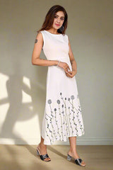 White Whispering Petals Dress