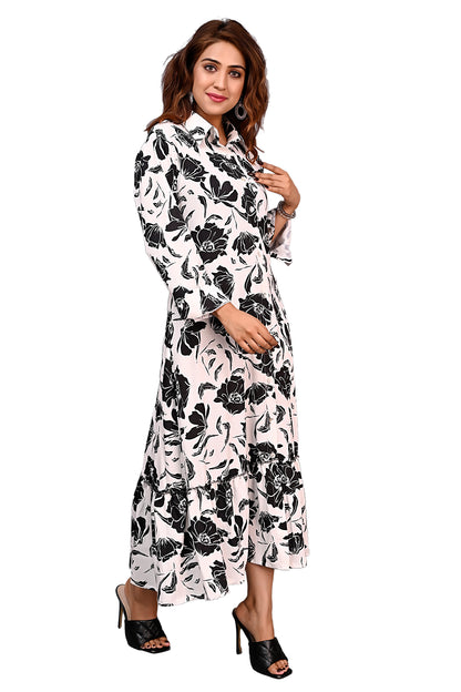 Black&white Print Dress