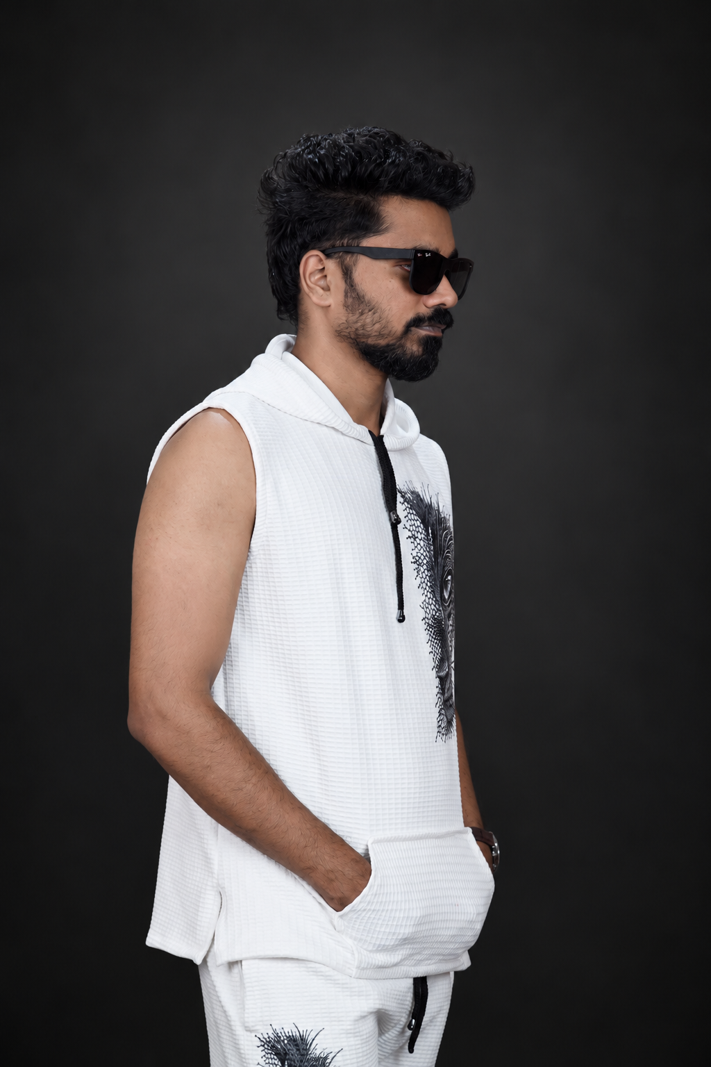 Men's Shadow Panther Sleeveless Hoodie