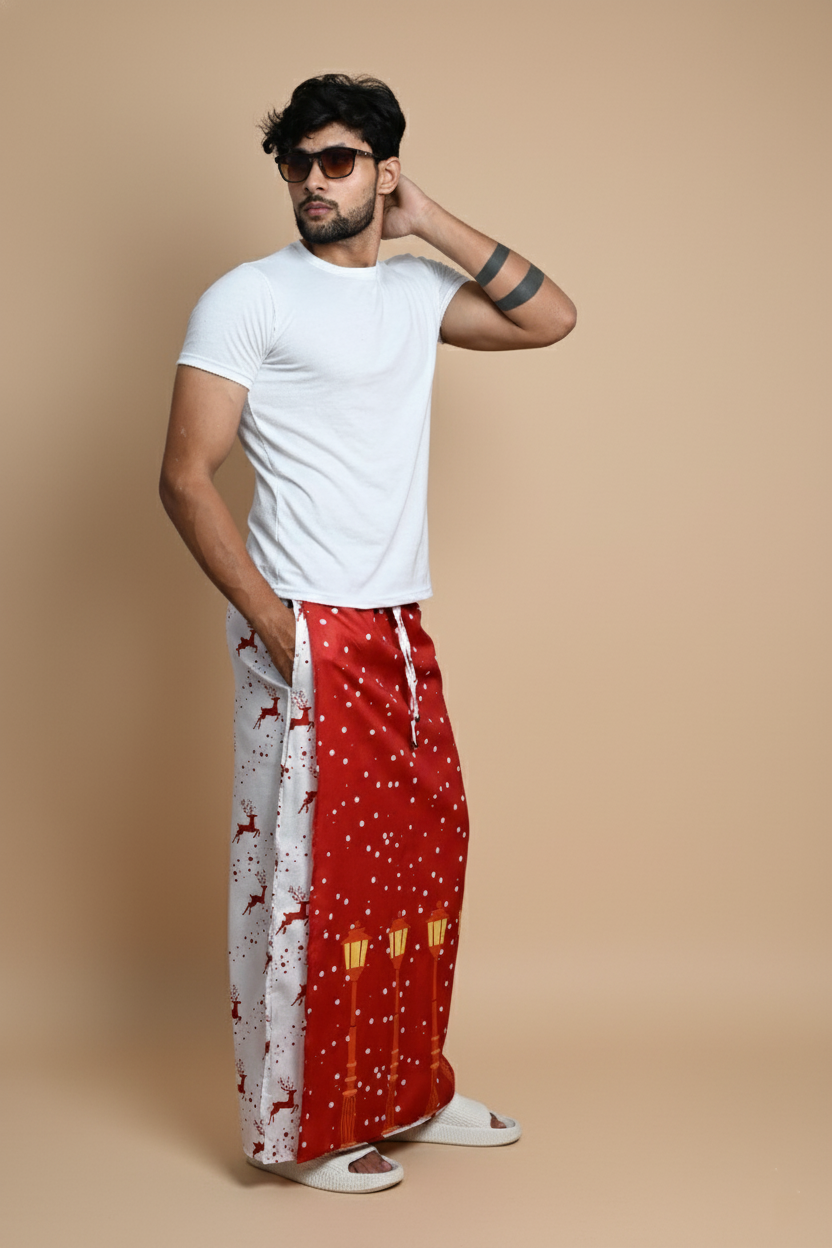 Red Snow/Lamppost Pajamalungi