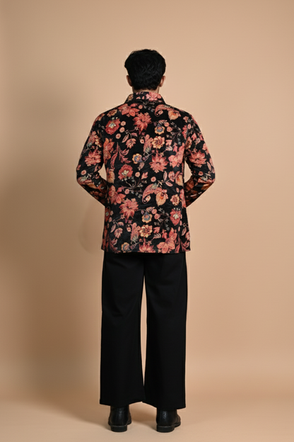 Digital Print Multicolor Velvet Kurta For Men's