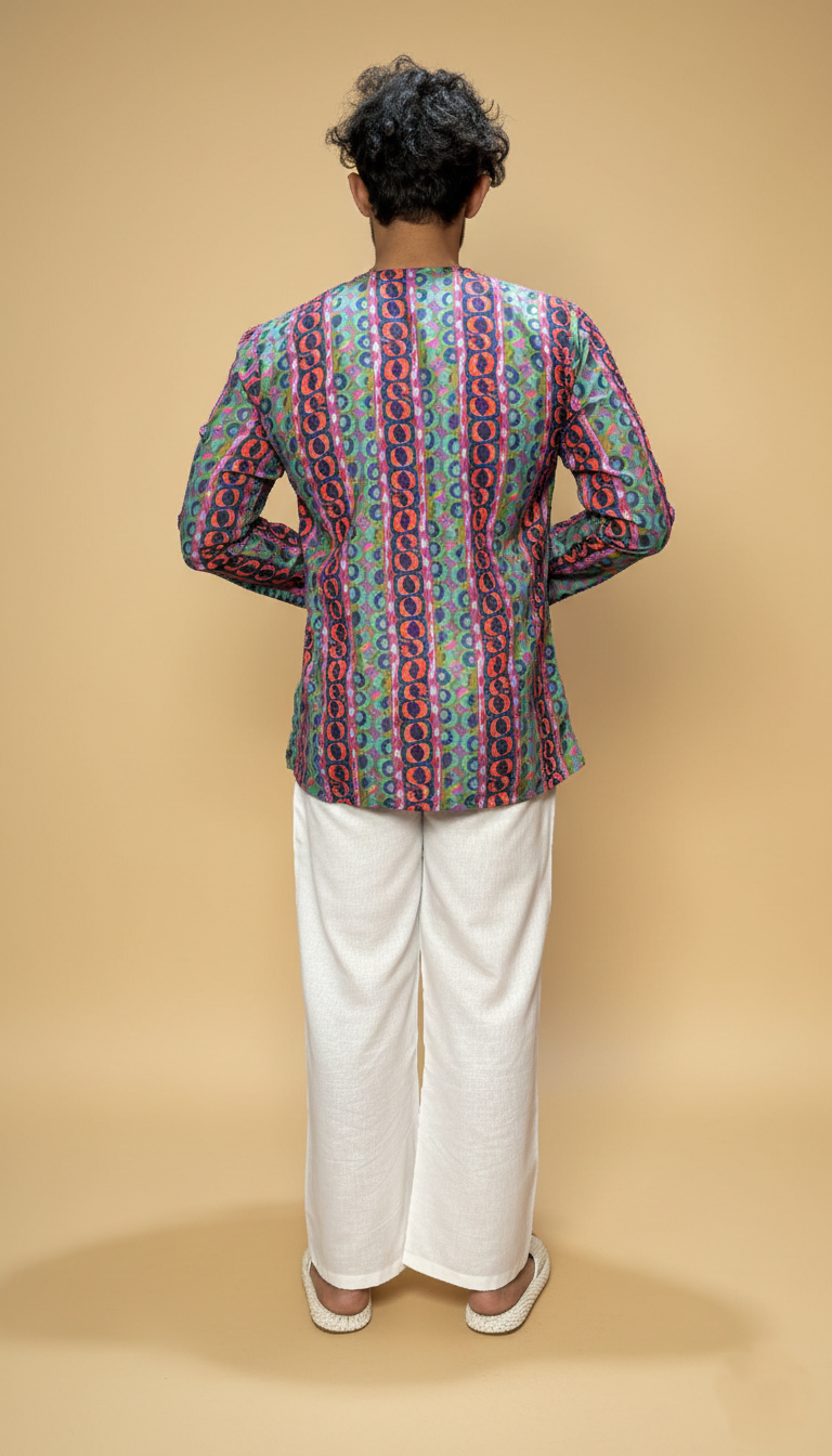 Men Vertical Multicolor Pattern – Full Sleeve