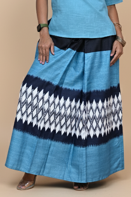 Women Sky Blue Cotton Kurta