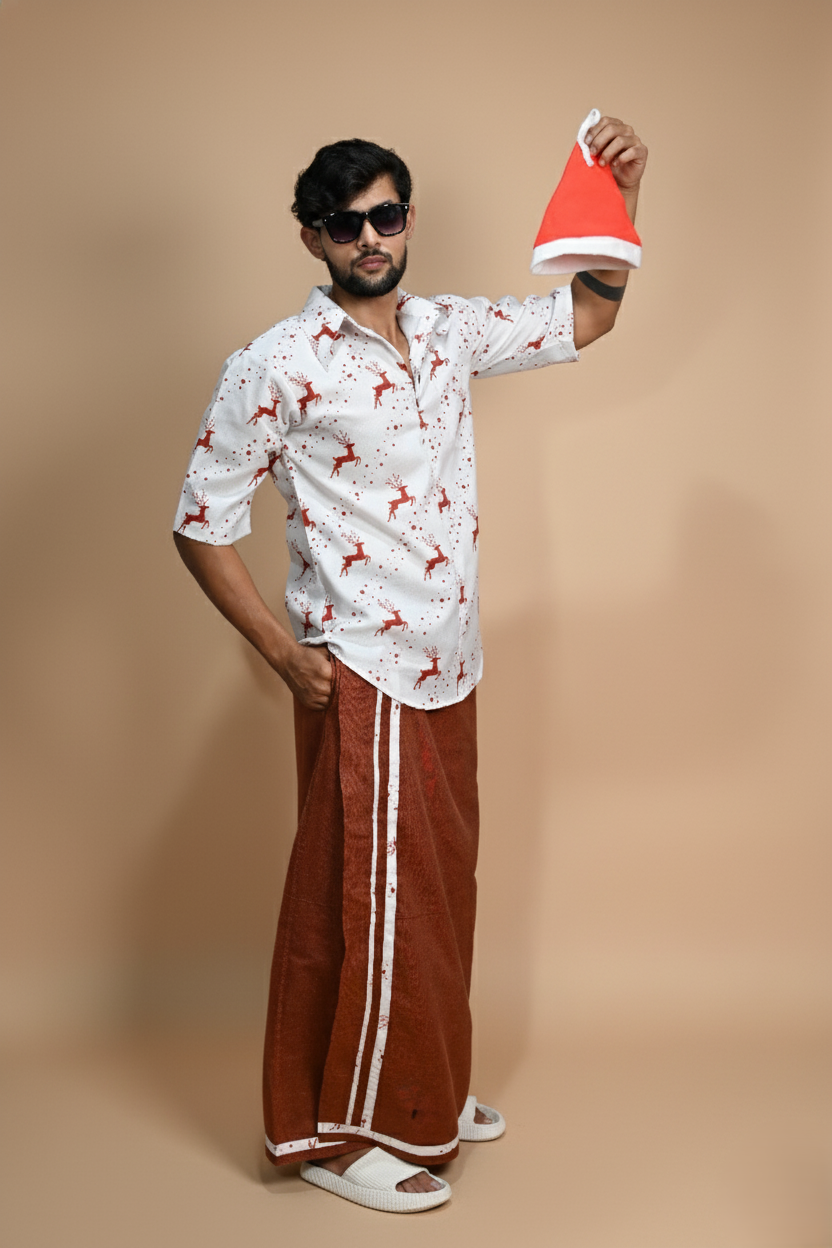 SnowStag Heritage Digital Print Kurta For Men
