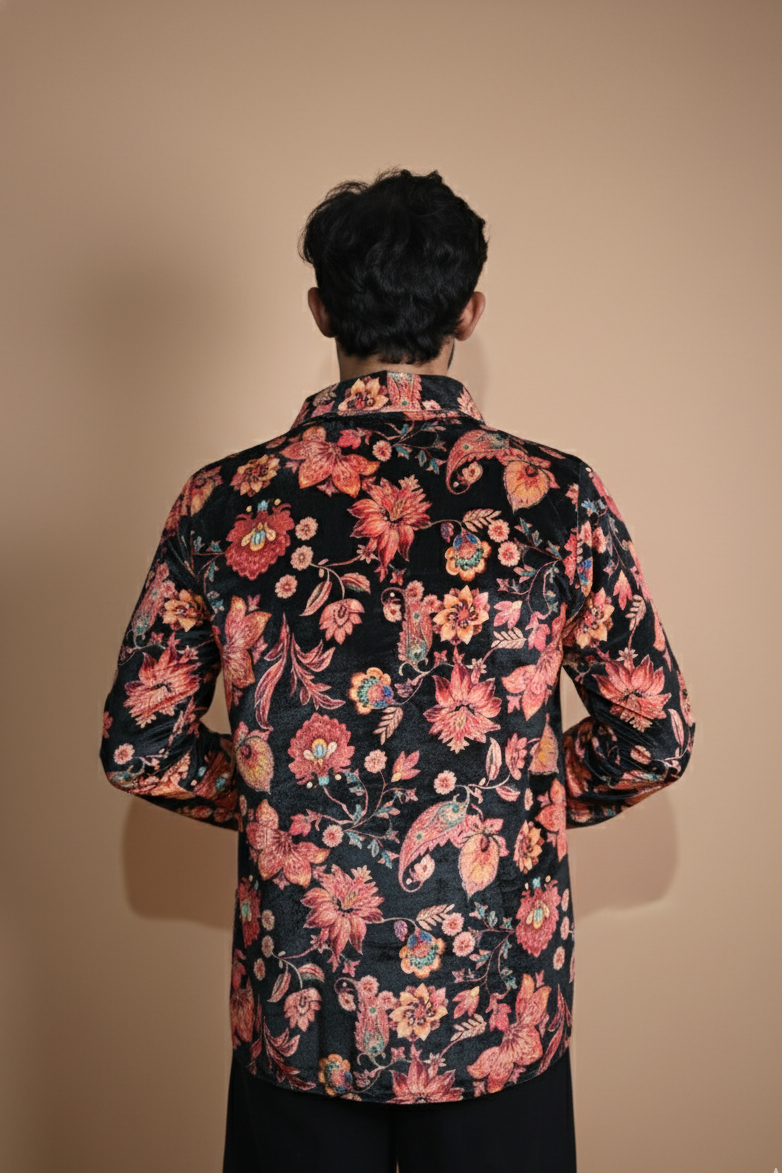 Black Cotton Pajama For Men