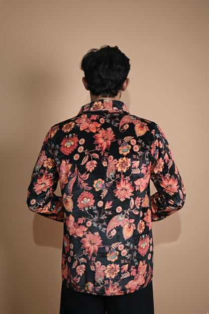 Black Cotton Pajama For Men's