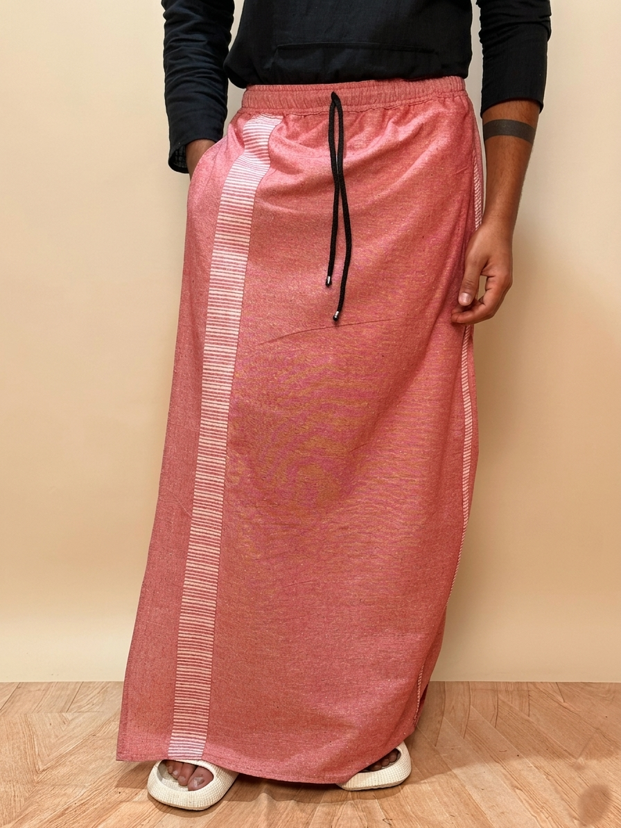 Men Pink Color  With linings  Stripe Pajamalungi