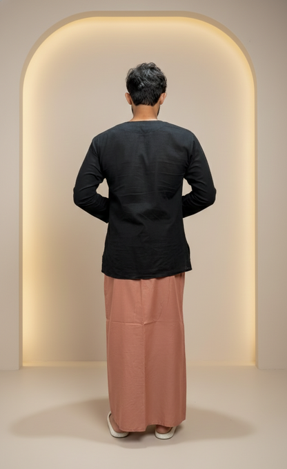 Men's Peach/Tan Color With Grey Stripe Pajamalungi