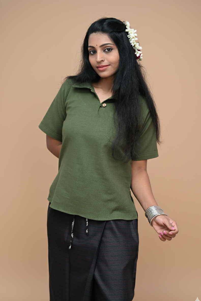 Women Black Tribal Border digital Printed Pajamalungi