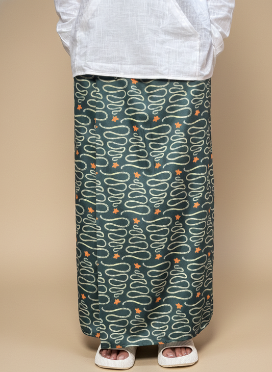Men Green Swirl Pattern Pajamalungi