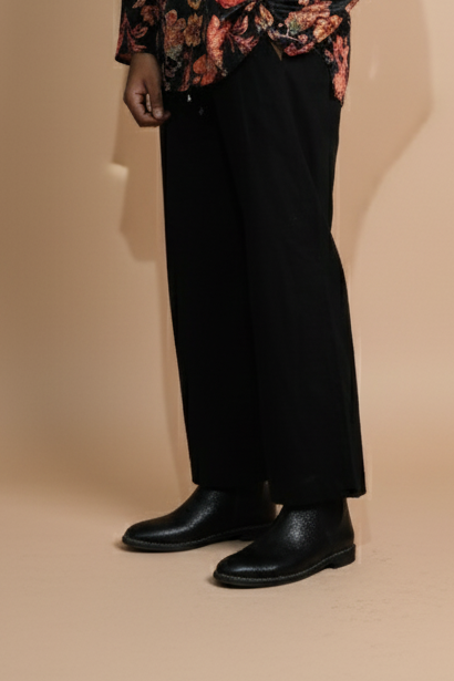 Black Cotton Pajama For Men's