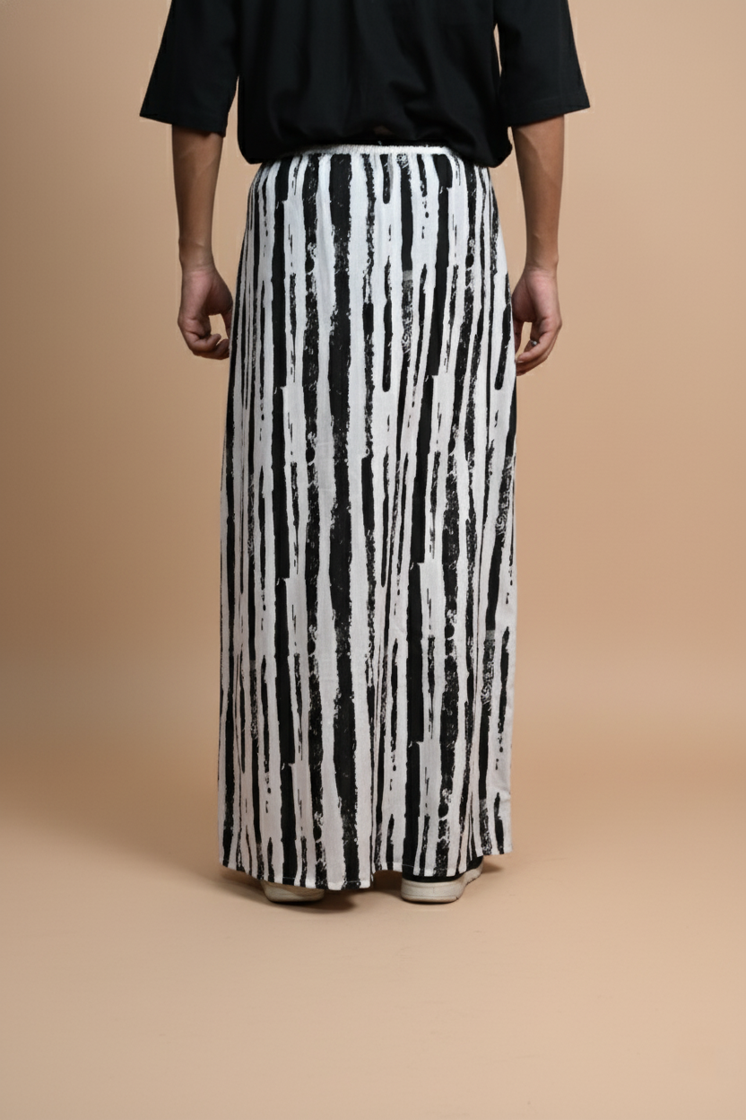 Black & White Brush Stripe  Pajamalungi