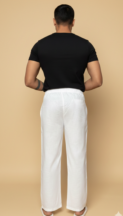 Men Plain White Pajama