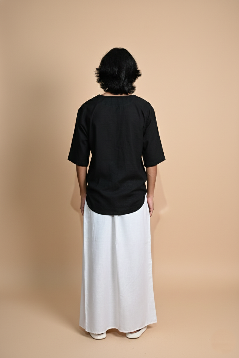 Sunflower White Pajamalungi For Men