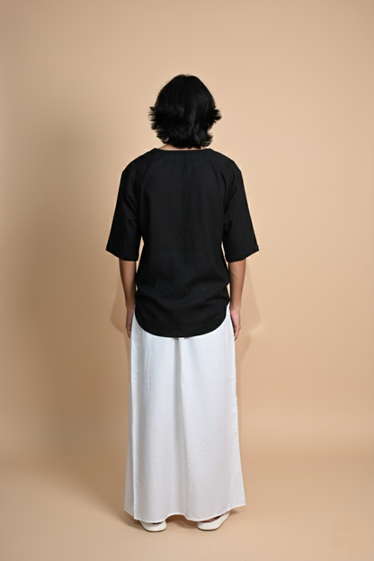 Sunflower White Pajamalungi For Men's