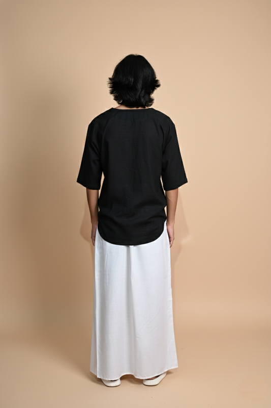 Sunflower White Pajamalungi For Men's