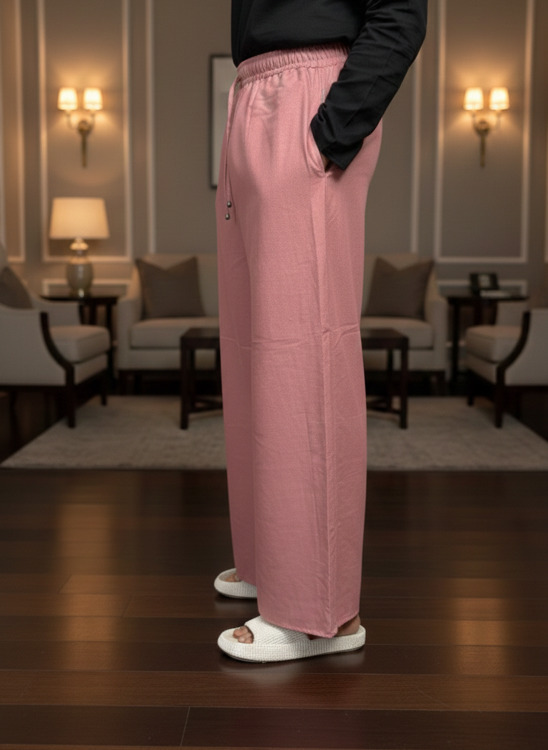 Men's Pink Color With White Stripe Pajamalungi