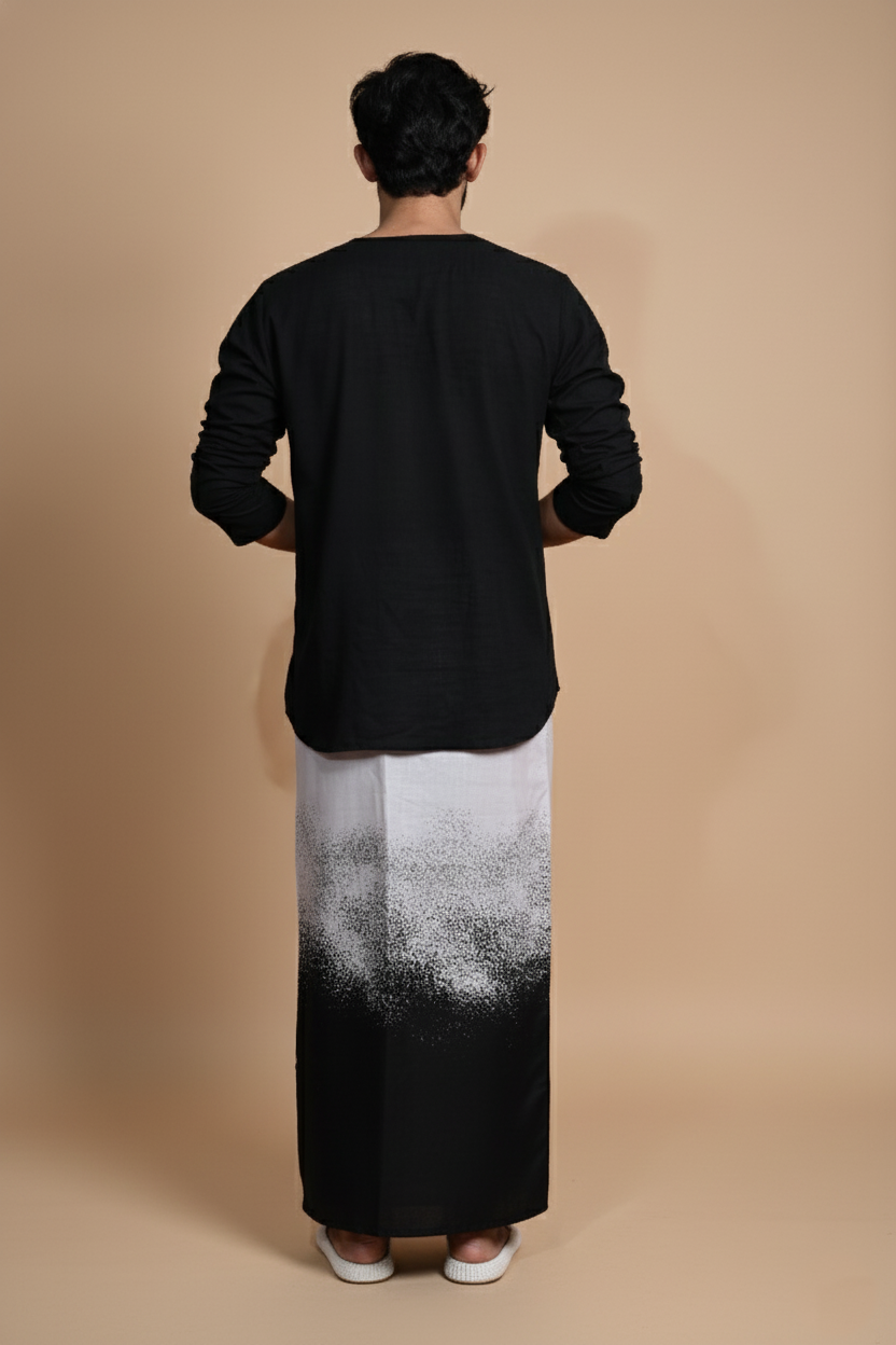 Beige & Black Digital Print  Pajamalungi