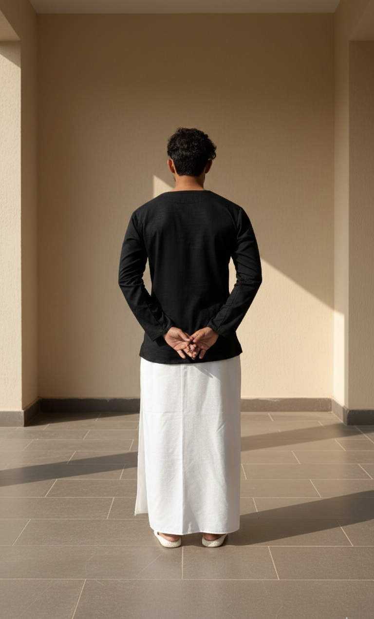 Men's White Tropical Leaf Stripe Pajamalungi