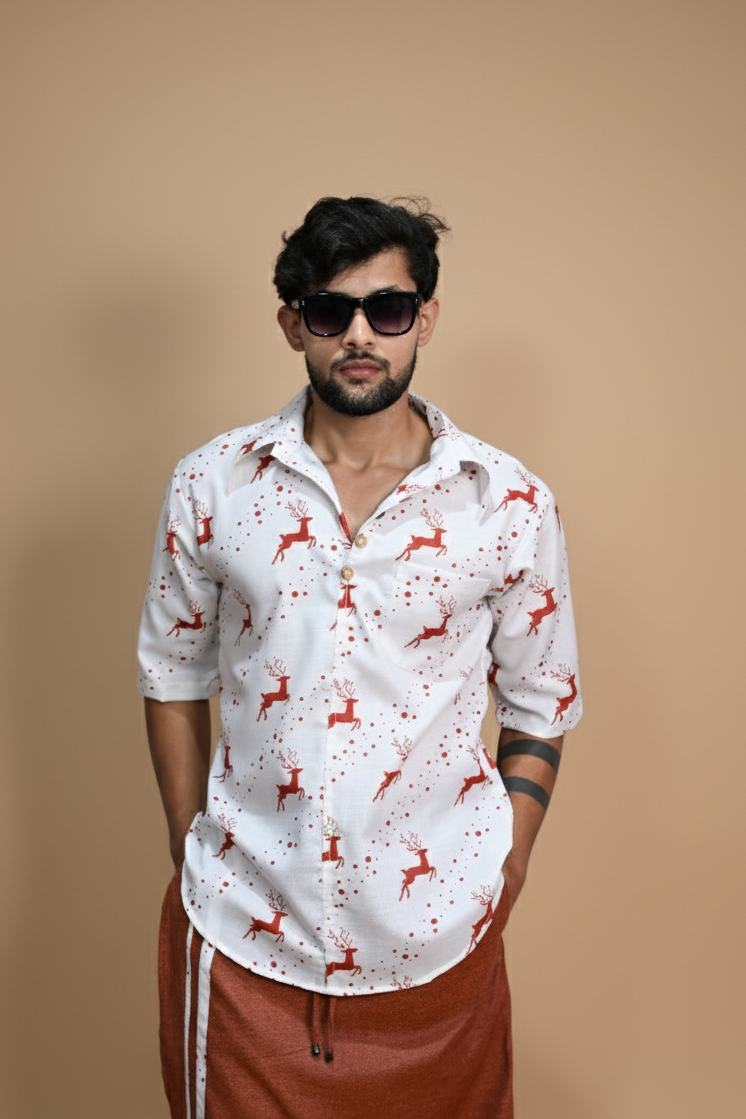 SnowStag Heritage Digital Print Kurta For Men