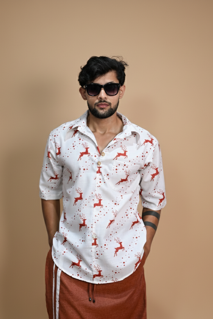 SnowStag Heritage Digital Print Kurta For Men