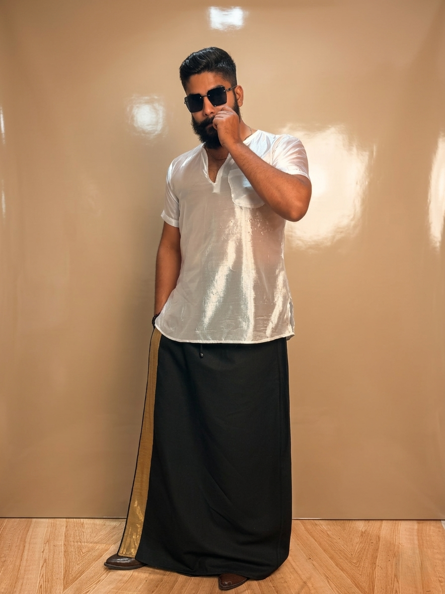 Men White Color Silk Kurta For Men