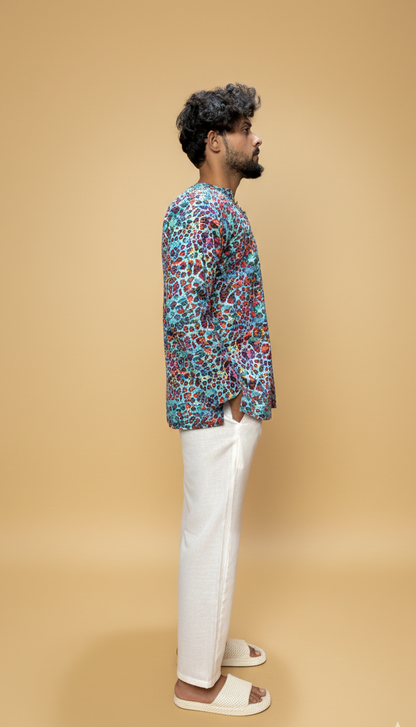 Men’s Multicolor Abstract Printed Kurta
