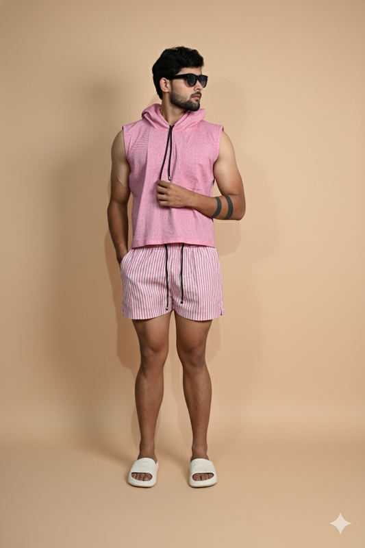 Pink Pop Sleeveless Shorts