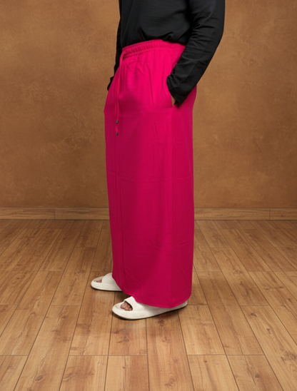 Men's Dark Pink Color With White Stripe Pajamalungi