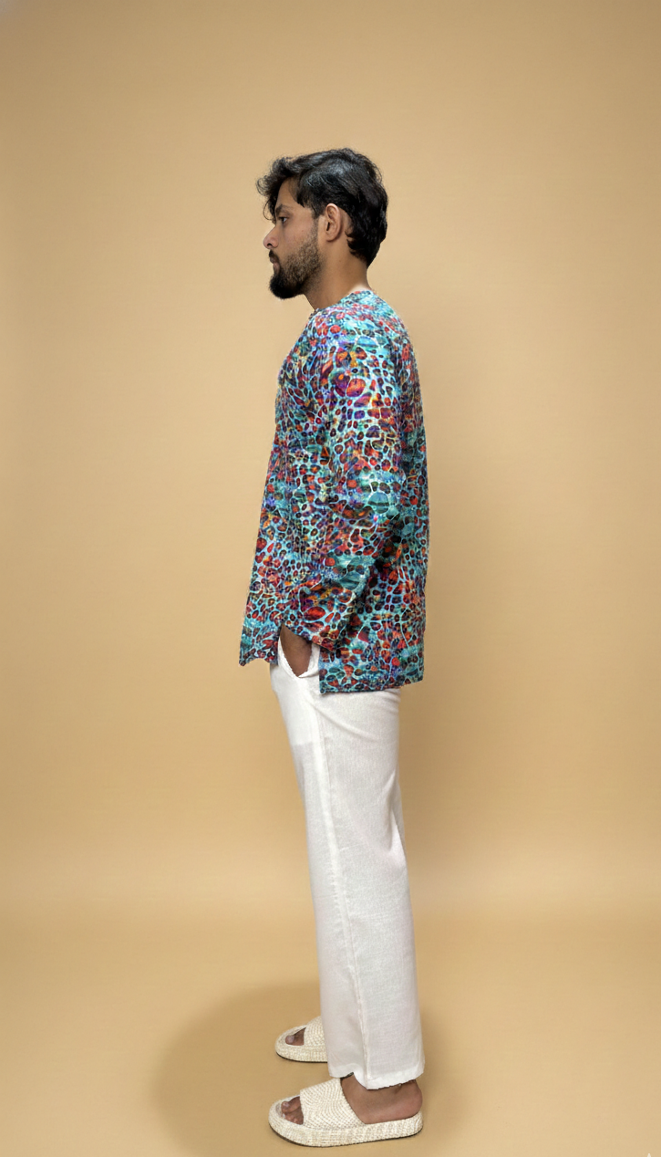 Men’s Multicolor Abstract Printed Kurta