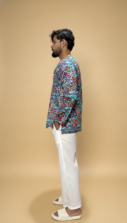 Men’s Multicolor Abstract Printed Kurta
