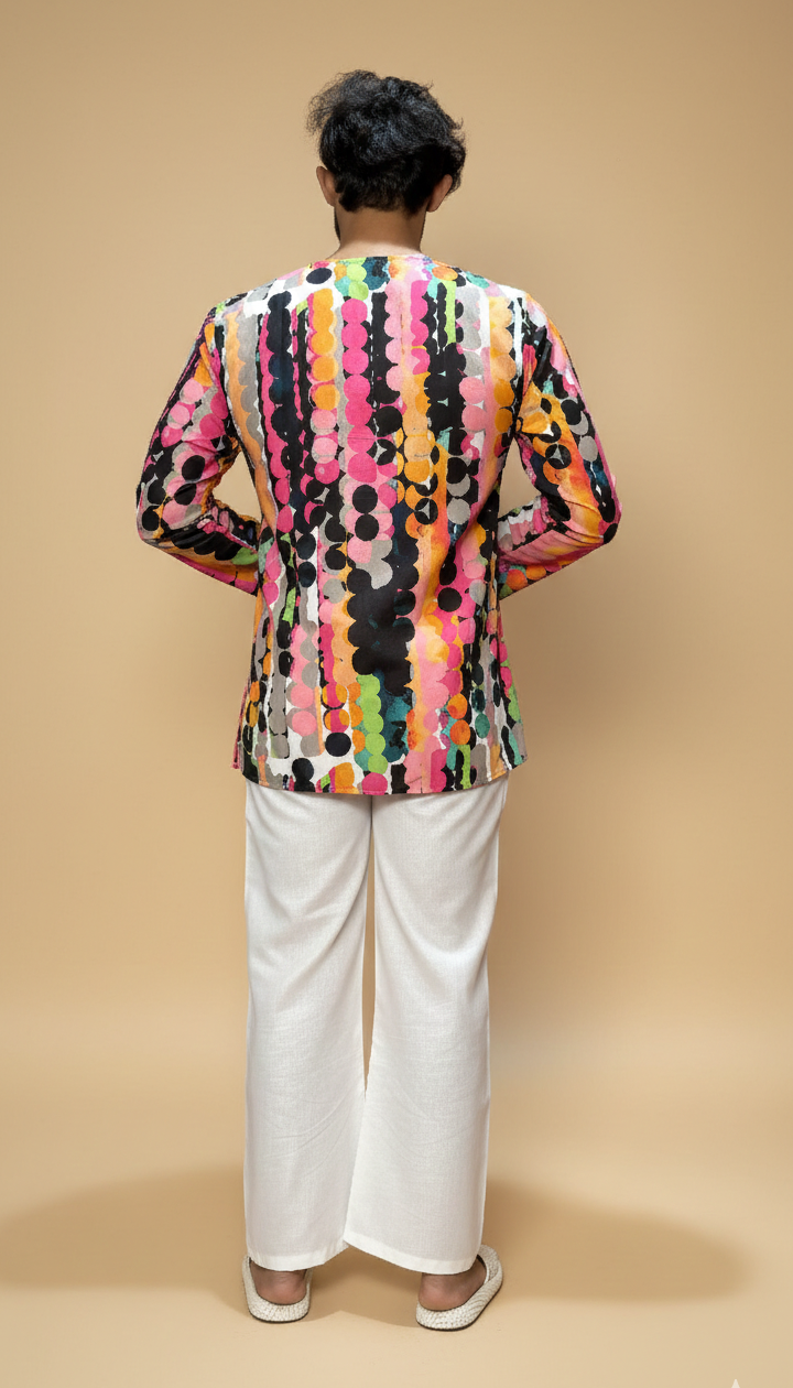 Men’s Abstract Design Casual Kurta