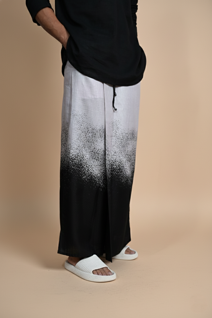 Beige & Black Digital Print  Pajamalungi
