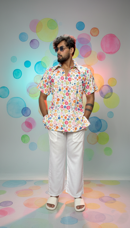 Men Multi Color Polka Dot – Short Sleeve