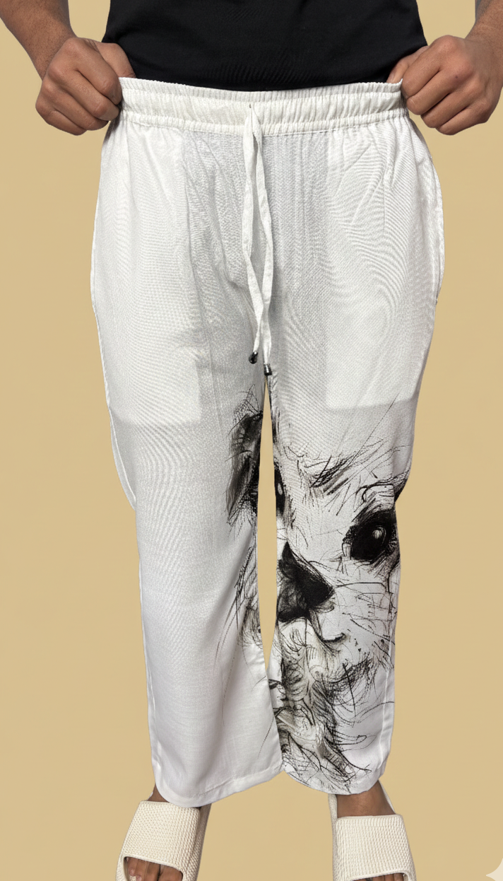 White Doggo Dodle Pajama For Men