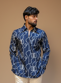 Men printed Indo fusion kurta