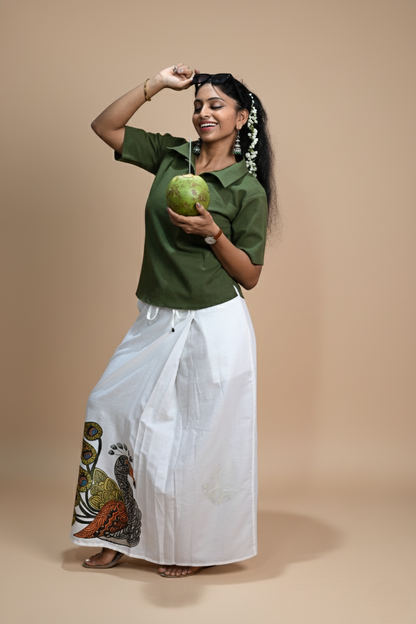 Women Solid Green Halfsleeve Kurti