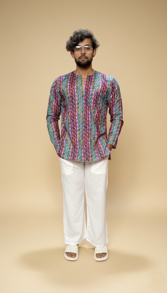 Men Vertical Multicolor Pattern – Full Sleeve