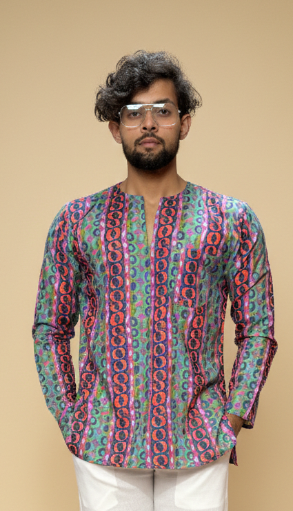 Men Vertical Multicolor Pattern – Full Sleeve