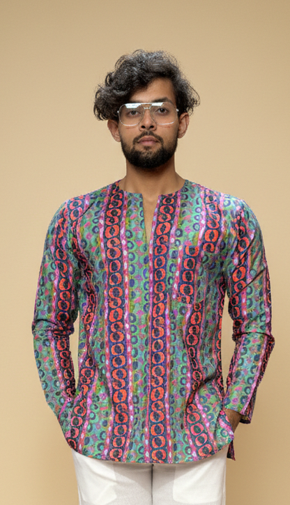 Men Vertical Multicolor Pattern – Full Sleeve