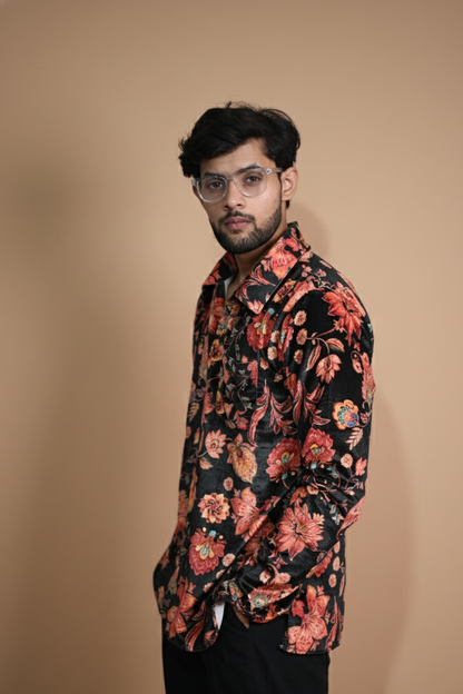 Black Cotton Pajama For Men's