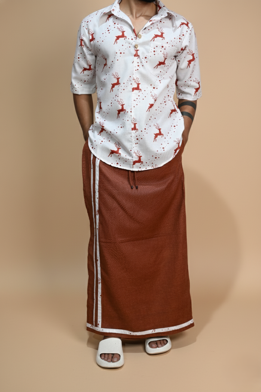 SnowStag Heritage Digital Print Kurta For Men