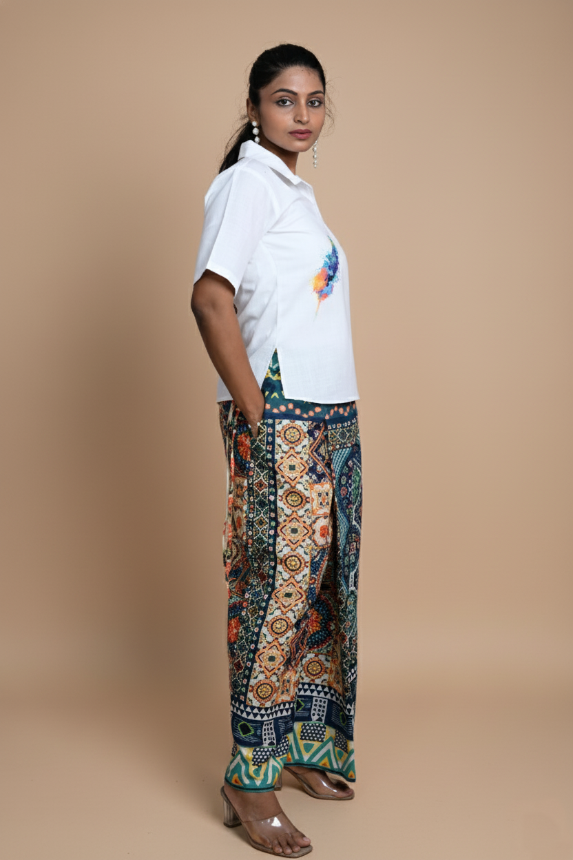 Women Plaid multicolor checked Pajamalungi